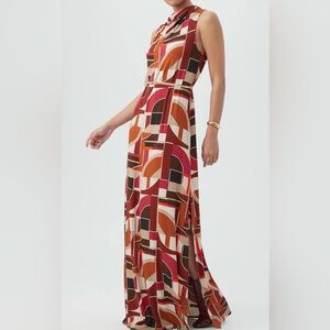 🆕 Trina Turk ‘Kia’ Multicolor Geometric Maxi Dress sz. L